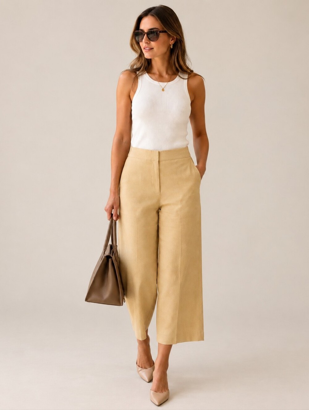 ❤️ THEORY HIGH RISE CLEAN TRINA ECO CRUNCH LINEN BLEND WIDE LEG CROP PANTS, 6